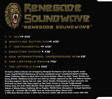 Carica l'immagine nel visualizzatore di Gallery, Renegade Soundwave : Renegade Soundwave (CD, Single)