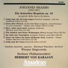 Carica l'immagine nel visualizzatore di Gallery, Johannes Brahms - Herbert von Karajan, Wiener Singverein, Berliner Philharmoniker : Ein Deutsches Requiem (CD, Album, RE)
