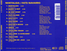 Carica l'immagine nel visualizzatore di Gallery, Fats Navarro, Art Blakey, Dexter Gordon, Tadd Dameron, Eddie Davis* : Nostalgia (Fats Navarro Memorial No. 2) (CD, Comp, Mono, RE, RM)
