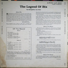 Carica l'immagine nel visualizzatore di Gallery, The Metropolitan Jazz Octet : The Legend Of Bix (LP, Album, Mono)