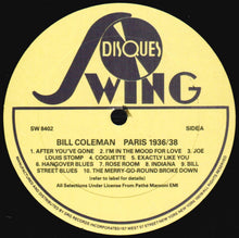 Carica l'immagine nel visualizzatore di Gallery, Bill Coleman (2) : Paris: 1936-1938 (LP, Comp, Gat)