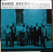 Carica l'immagine nel visualizzatore di Gallery, Paul Quinichette / Buck Clayton / Shad Collins / Jack Washington / Freddie Green / Eddie Jones / Jo Jones / Nat Pierce : Basie Reunion (LP, Album, Mono, Dee)