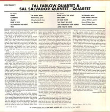 Carica l'immagine nel visualizzatore di Gallery, The Tal Farlow Quartet & Sal Salvador Quintet / Sal Salvador Quartet : Tal Farlow Quartet / Sal Salvador Quintet/Quartet (LP, Comp, Mono)