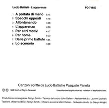 Carica l'immagine nel visualizzatore di Gallery, Lucio Battisti : L'Apparenza (CD, Album)
