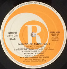 Carica l'immagine nel visualizzatore di Gallery, Fabrizio De André : Vol. 8 (LP, Album, RE, Gat)