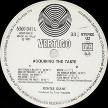 Carica l'immagine nel visualizzatore di Gallery, Gentle Giant : Acquiring The Taste (LP, Album, RP)