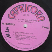 Carica l'immagine nel visualizzatore di Gallery, The Allman Brothers Band : The Allman Brothers Band At Fillmore East (2xLP, Album, SP )