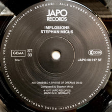 Carica l'immagine nel visualizzatore di Gallery, Stephan Micus : Implosions (LP, Album)