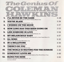 Carica l'immagine nel visualizzatore di Gallery, Coleman Hawkins : The Genius Of Coleman Hawkins (CD, Album, RE)