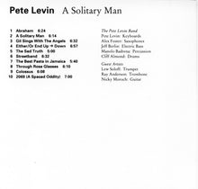 Carica l'immagine nel visualizzatore di Gallery, Pete Levin : A Solitary Man (CD, Album)