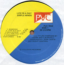 Carica l'immagine nel visualizzatore di Gallery, Simple Minds : Life In A Day (LP, Album, RE)