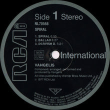 Carica l'immagine nel visualizzatore di Gallery, Vangelis : Spiral (LP, Album, RE, RP)