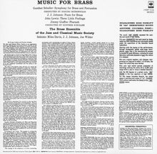 Carica l'immagine nel visualizzatore di Gallery, Gunther Schuller, John Lewis (2), Jimmy Giuffre, J.J. Johnson Conducted By Dimitri Mitropoulos And Gunther Schuller : Music For Brass (CD, Album, Mono, RE)