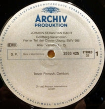 Carica l'immagine nel visualizzatore di Gallery, Johann Sebastian Bach, Trevor Pinnock : Goldberg-Variationen (LP)