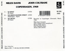 Carica l'immagine nel visualizzatore di Gallery, Miles Davis, John Coltrane : Copenhagen 1960 (CD, Album)