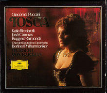 Carica l'immagine nel visualizzatore di Gallery, Giacomo Puccini - Katia Ricciarelli, José Carreras, Ruggero Raimondi, Chor der Deutschen Oper Berlin, Berliner Philharmoniker, Herbert von Karajan : Tosca (2xCD, Album, RE + Box)