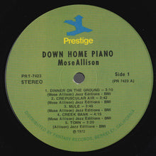 Carica l'immagine nel visualizzatore di Gallery, Mose Allison : Down Home Piano (LP, Comp, RE)