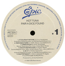 Carica l'immagine nel visualizzatore di Gallery, Hot Tuna : Pair A Dice Found (LP, Album)