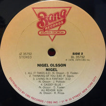 Carica l'immagine nel visualizzatore di Gallery, Nigel Olsson : Nigel (LP, Album, Pit)