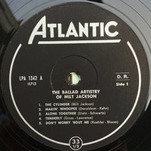 Carica l'immagine nel visualizzatore di Gallery, Milt Jackson : The Ballad Artistry Of Milt Jackson (LP, Album, Mono)