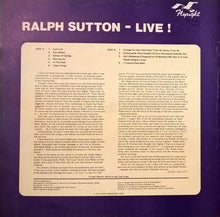 Carica l'immagine nel visualizzatore di Gallery, Ralph Sutton (2) : Live! (LP, Album)