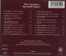 Carica l'immagine nel visualizzatore di Gallery, Various : The Legendary Big Band Singers (CD, Comp)