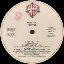 Carica l'immagine nel visualizzatore di Gallery, Prince : For You (LP, Album, RE)