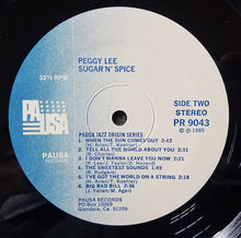 Carica l'immagine nel visualizzatore di Gallery, Peggy Lee : Sugar 'N' Spice (LP, RE)