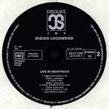 Carica l&#39;immagine nel visualizzatore di Gallery, Didier Lockwood : Live In Montreux (LP, Album)
