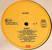 Carica l'immagine nel visualizzatore di Gallery, Alice (4) : Azimut (LP, Album)
