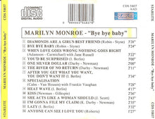 Carica l&#39;immagine nel visualizzatore di Gallery, Marilyn Monroe : &quot;Bye Bye Baby&quot; (CD, Comp)
