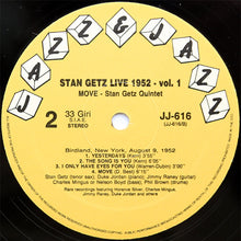 Carica l&#39;immagine nel visualizzatore di Gallery, Stan Getz : Live 1952, Volume 1: Move (LP, Comp)
