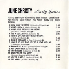 Carica l'immagine nel visualizzatore di Gallery, June Christy Featuring Bob Cooper, Kai Winding, Boots Mussulli, Gene Roland, Dave Barbour, Pete Rugolo, Ray Wetzel, Buddy Cole, Eddie Safranski : Early June (CD, Comp)
