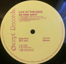 Carica l&#39;immagine nel visualizzatore di Gallery, Bud Shank : Live At The Haig (LP, Album)
