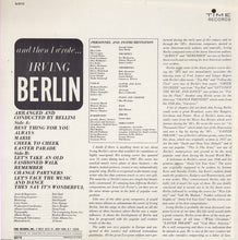 Carica l&#39;immagine nel visualizzatore di Gallery, Bellini (3) : And Then I Wrote..... Irving Berlin (LP)
