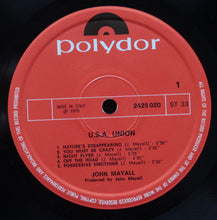 Carica l&#39;immagine nel visualizzatore di Gallery, John Mayall : U.S.A. Union (LP, Album, RE)
