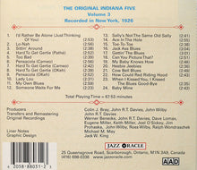 Carica l&#39;immagine nel visualizzatore di Gallery, Original Indiana Five : Volume 3 - Recorded in New York 1926 (CD, Comp)
