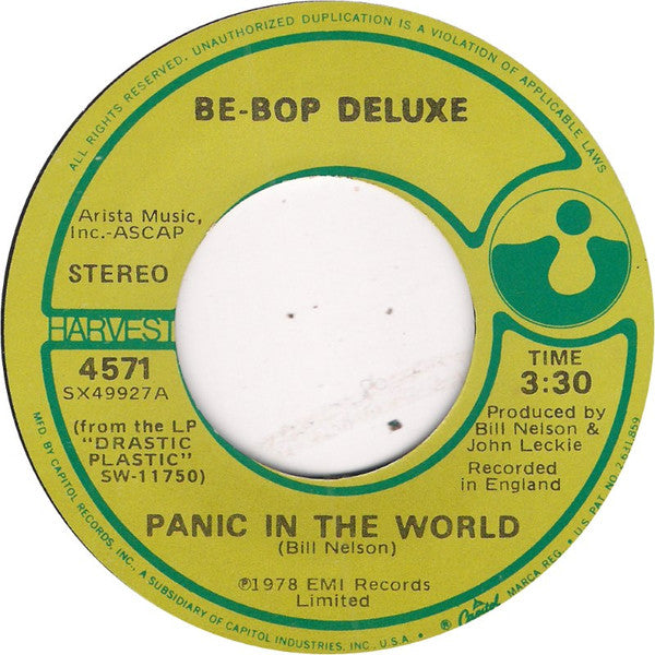Be Bop Deluxe : Panic In The World (7