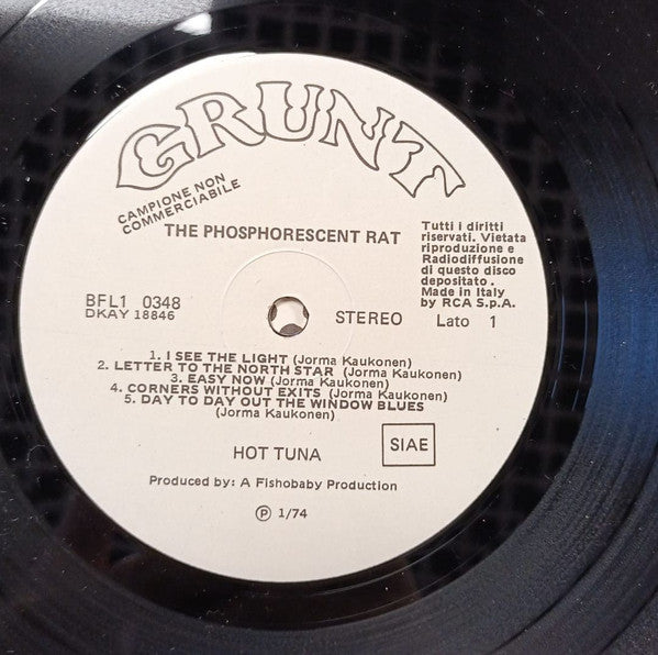 Hot Tuna : The Phosphorescent Rat (LP, Album, Promo, Gat)