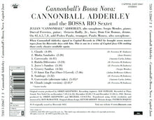 Carica l&#39;immagine nel visualizzatore di Gallery, Cannonball Adderley With Bossa Rio : Cannonball&#39;s Bossa Nova (CD, Album, RE, RM, RP)
