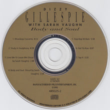 Carica l'immagine nel visualizzatore di Gallery, Dizzy Gillespie With Sarah Vaughn* : Body And Soul (CD)
