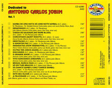 Carica l&#39;immagine nel visualizzatore di Gallery, Various : Dedicated To Antonio Carlos Jobim Vol. 1 (Samba De Uma Nota Só) (CD, Comp)
