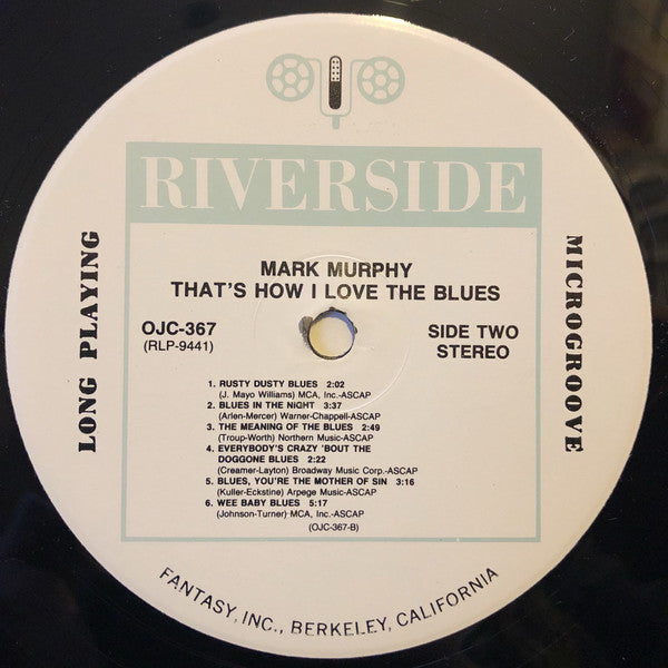 Mark Murphy : That's How I Love The Blues! (LP, Album, RE, RM)
