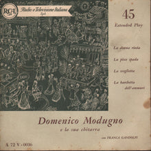 Carica l&#39;immagine nel visualizzatore di Gallery, Domenico Modugno Con Franca Gandolfi : Domenico Modugno E la Sua Chitarra (7&quot;, EP, Mono)
