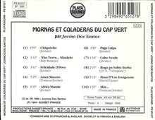 Carica l&#39;immagine nel visualizzatore di Gallery, Jovino Dos Santos : Mornas Et Coladeras Du Cap Vert - Mornas And Coladeras From The Cape Verde Islands (CD, Album)
