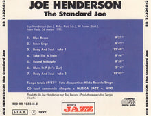 Carica l&#39;immagine nel visualizzatore di Gallery, Joe Henderson : The Standard Joe (CD, Album)
