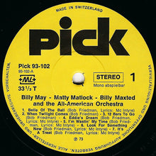 Carica l&#39;immagine nel visualizzatore di Gallery, Billy May, Matty Matlock, Billy Maxted And The All-American Orchestra : Billy May, Matty Matlock, Billy Maxted And The All-American Orchestra (LP)
