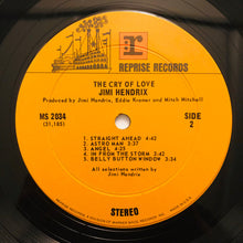 Carica l&#39;immagine nel visualizzatore di Gallery, Jimi Hendrix : The Cry Of Love (LP, Album, Pit)
