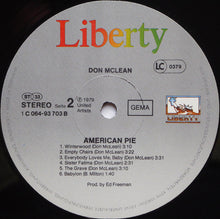 Carica l'immagine nel visualizzatore di Gallery, Don McLean : American Pie (LP, Album, RE)
