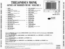 Carica l&#39;immagine nel visualizzatore di Gallery, Thelonious Monk : Genius Of Modern Music Volume 1 (CD, Comp, RE)
